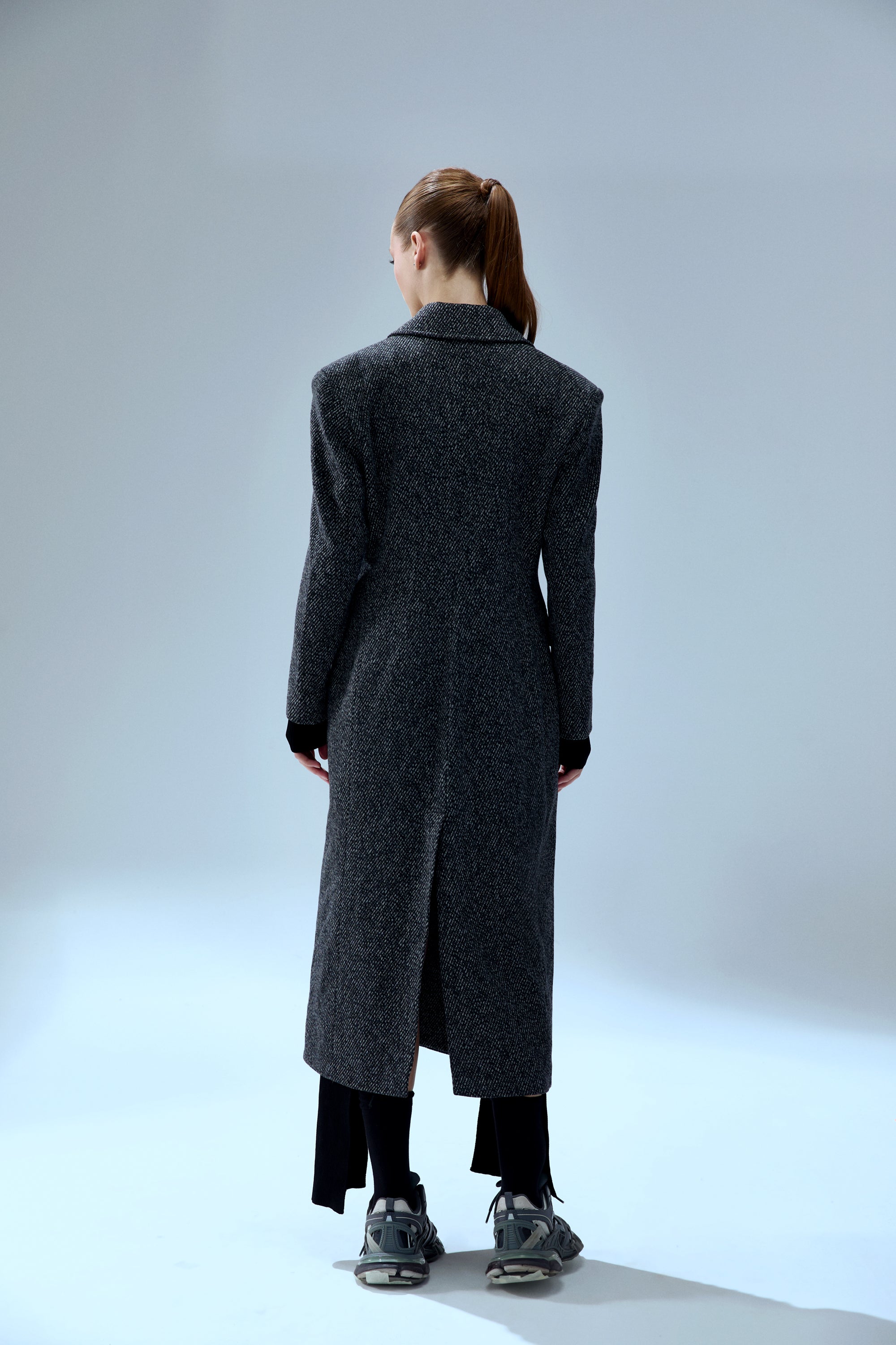YOUR *ITCH CASHMERE BLEND LONG OVERCOAT - GREY