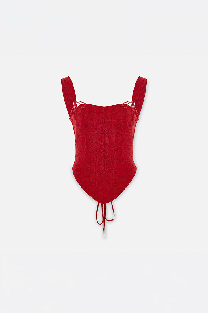 The Broderie Anglaise Edit Structured Embroidered Corset