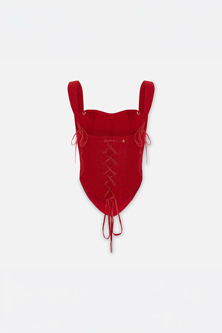 The Broderie Anglaise Edit Structured Embroidered Corset