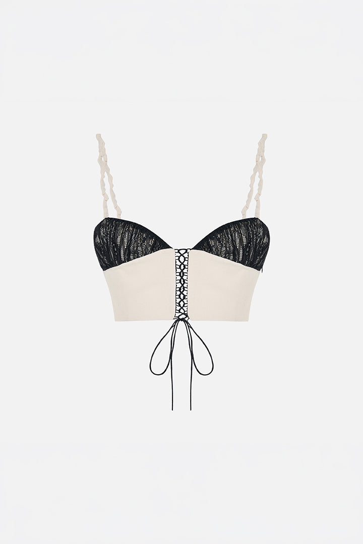 The Party Edit Dantel Detaylı Kontrast Bra