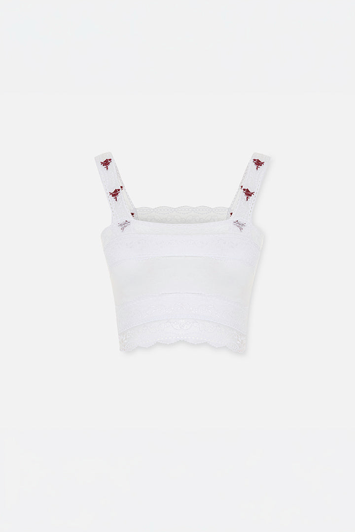 The Broderie Anglaise Edit Dantel Panelli Bra