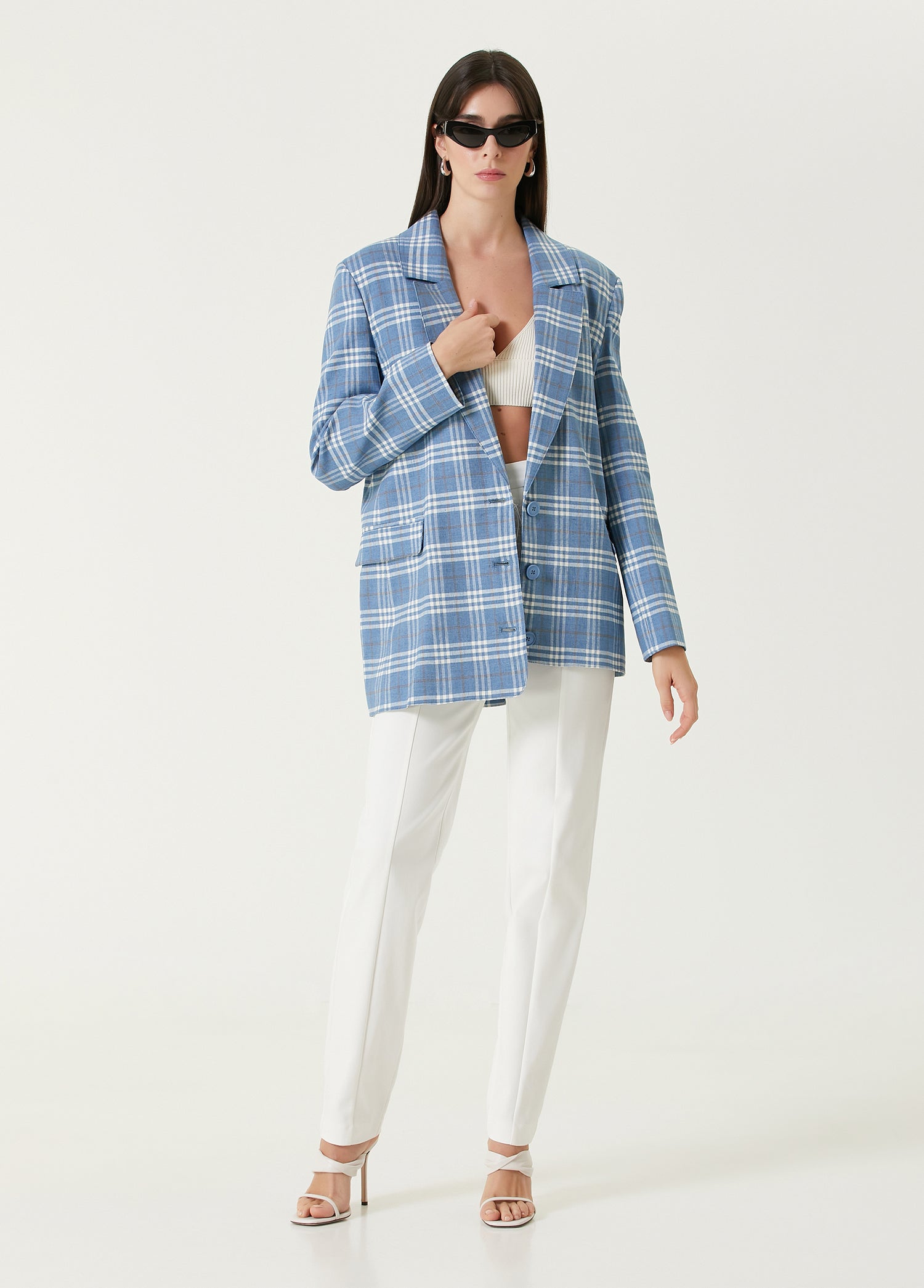 Free Heaven Multicolor Checked Blazer