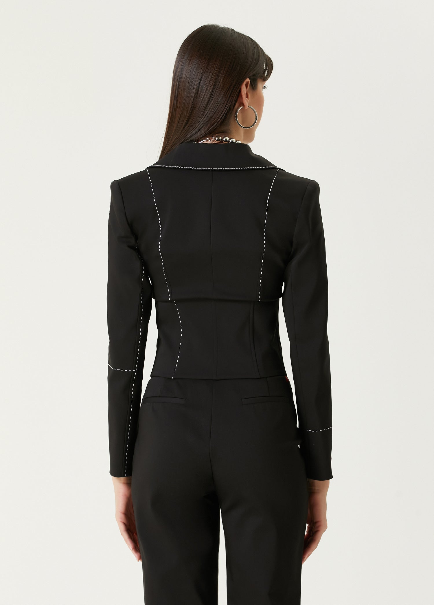 Free Heaven Stitch Detail Corset Blazer