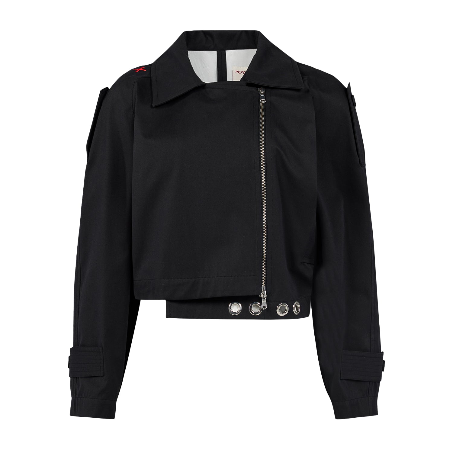 Free Heaven Cropped Waterproof Trenchcoat - Jet Black