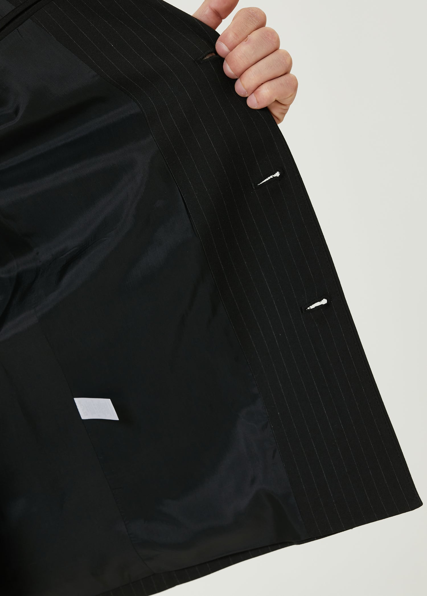 Free Heaven Eyelet Details Striped Blazer - Jet Black