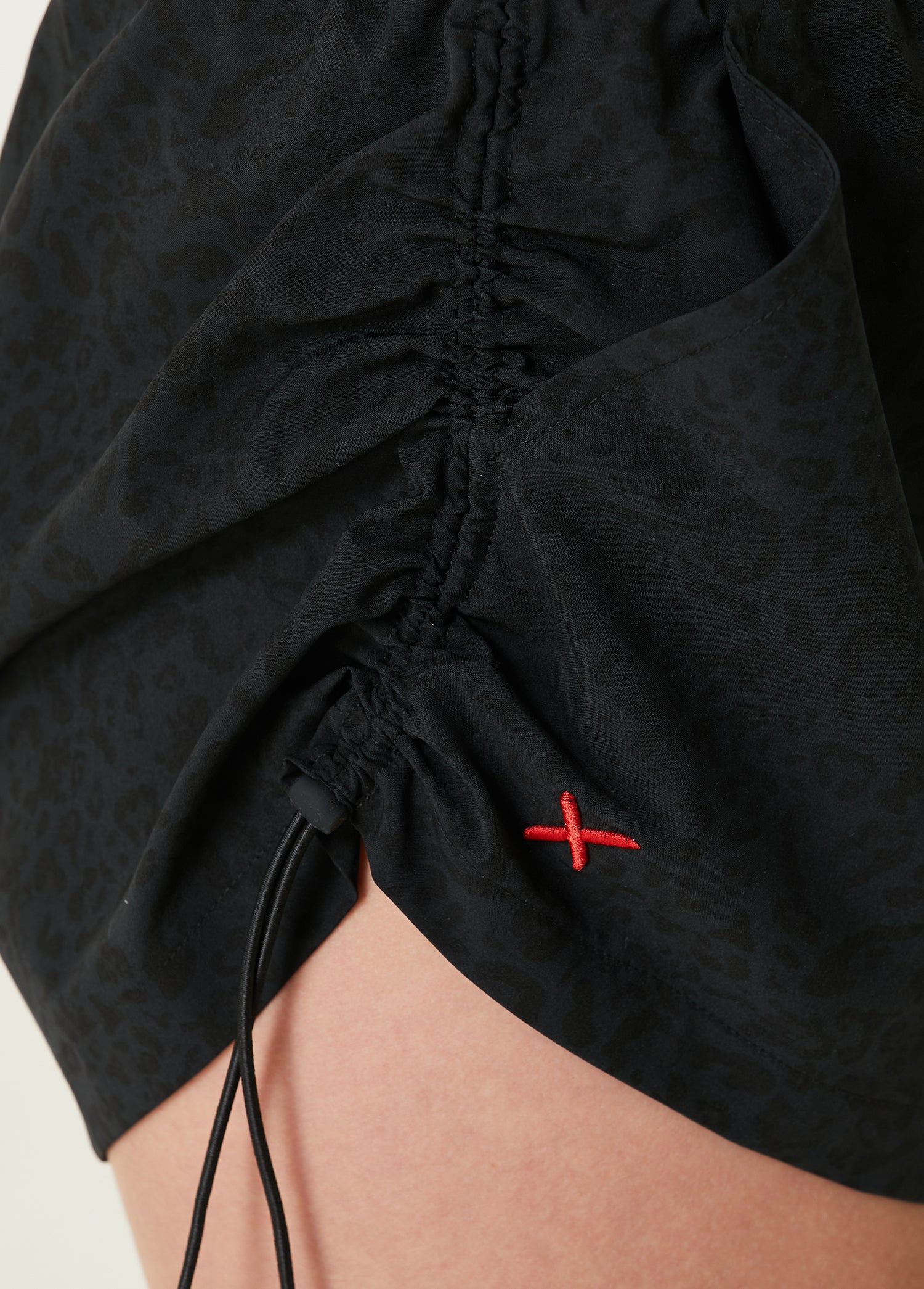 Free Heaven Leopard Track Suit Short - Black