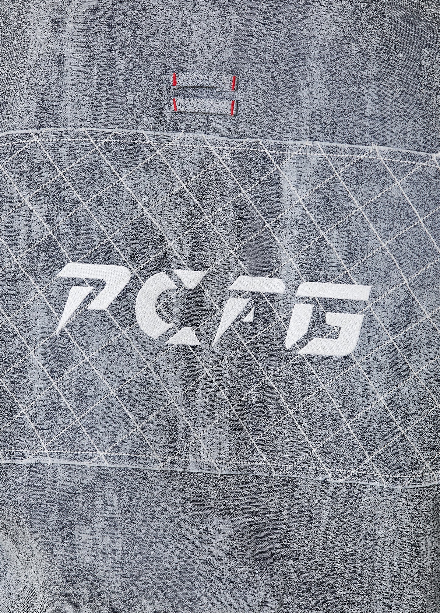 Linen Blend Free Heaven Ripped Look Bomber Jacket - Ultimate Gray