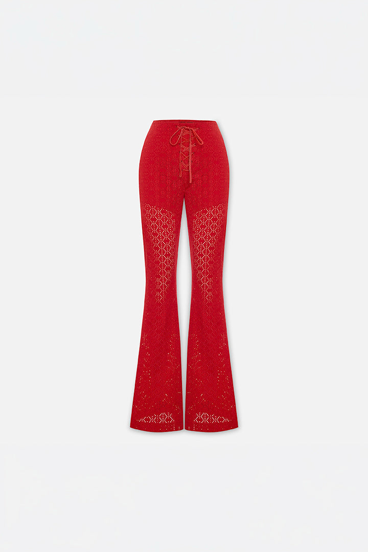 The Broderie Anglaise Edit Yüksek Bel Fisto Flare Paça Pantolon