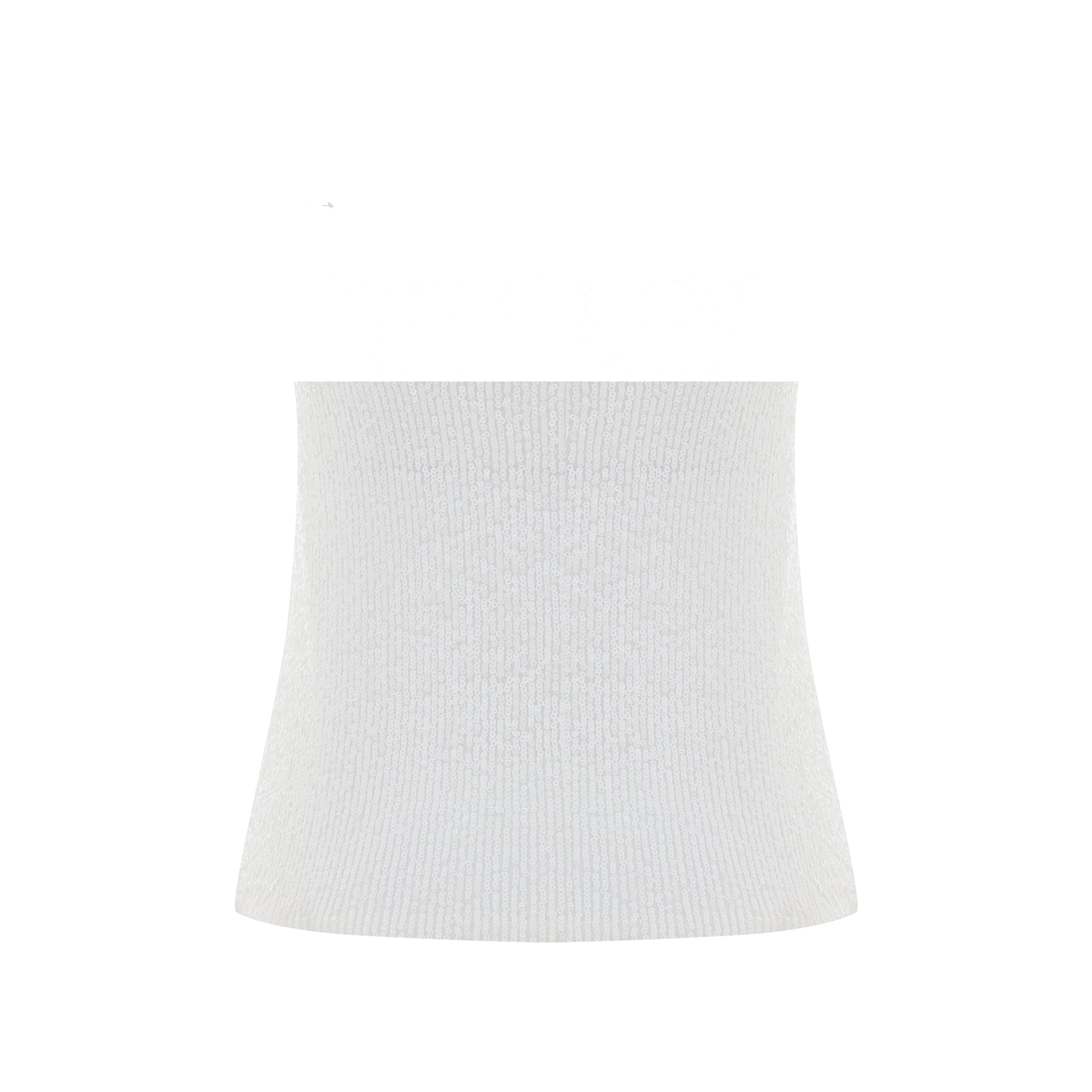 White Sequin Mini Skirt