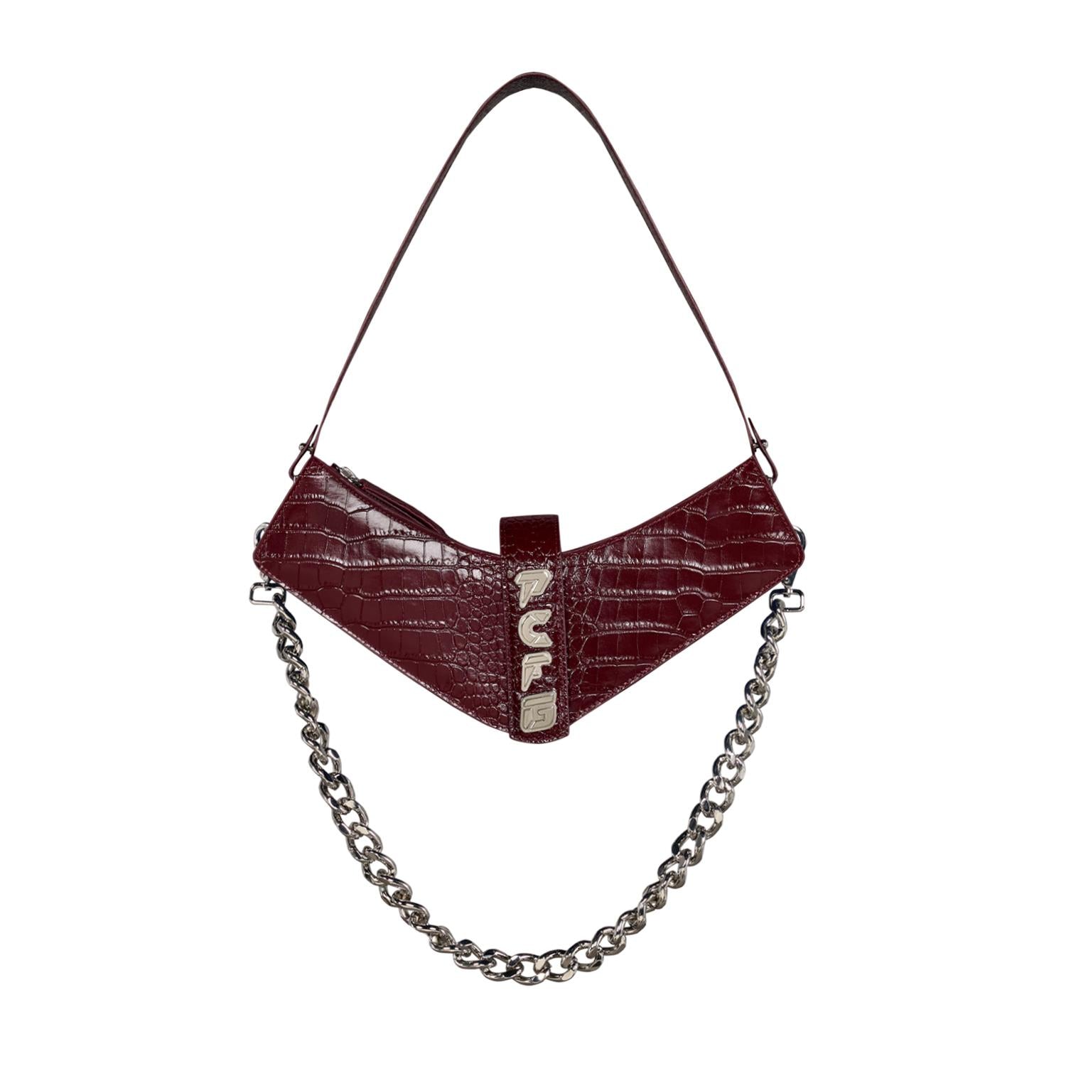 Bordo Boomerang Çanta