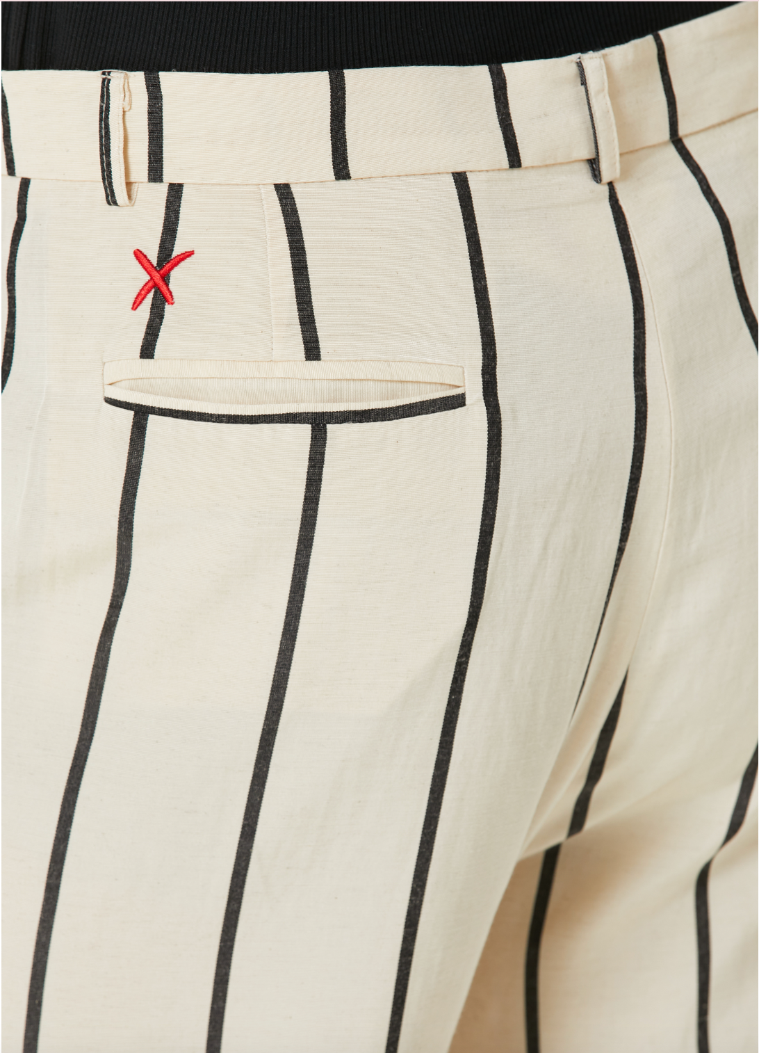 Silk & Linen Blend Free Heaven Kutnia Striped Two Zipped Pant