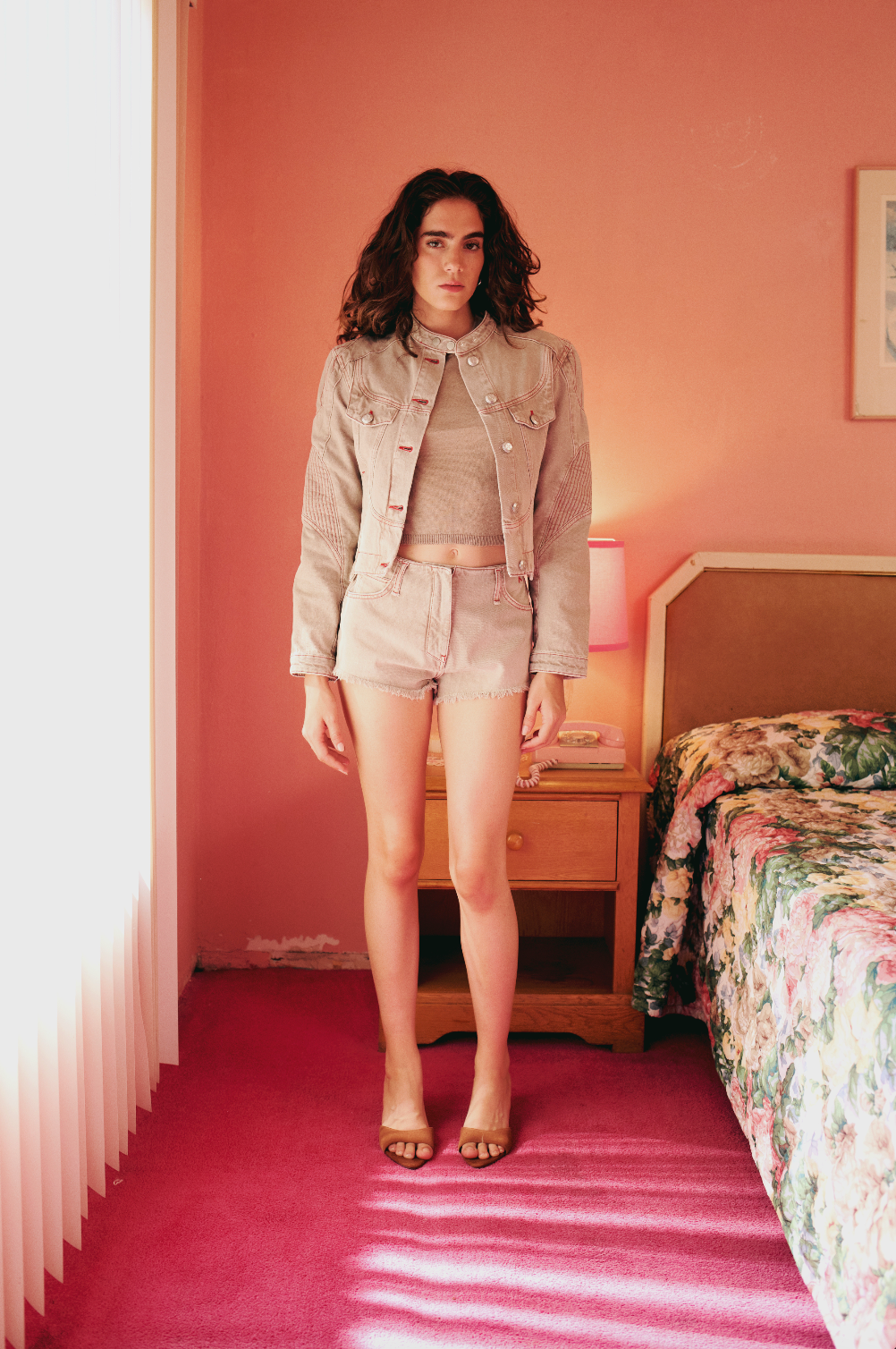 Day to Night in LA Kısa Kollu Triko Üst