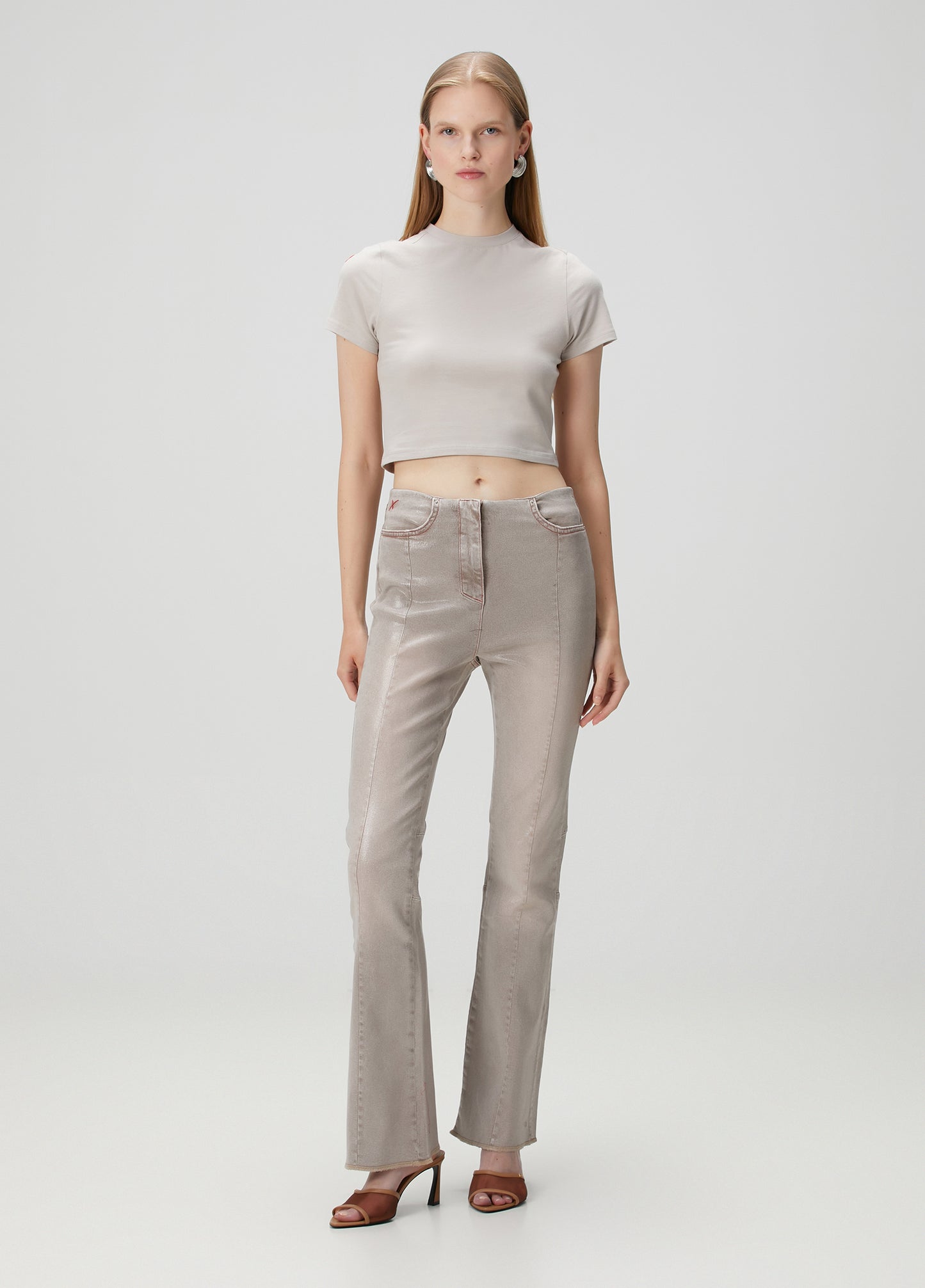 Day to Night in LA Soluk Görünümlü Flare Pantolon