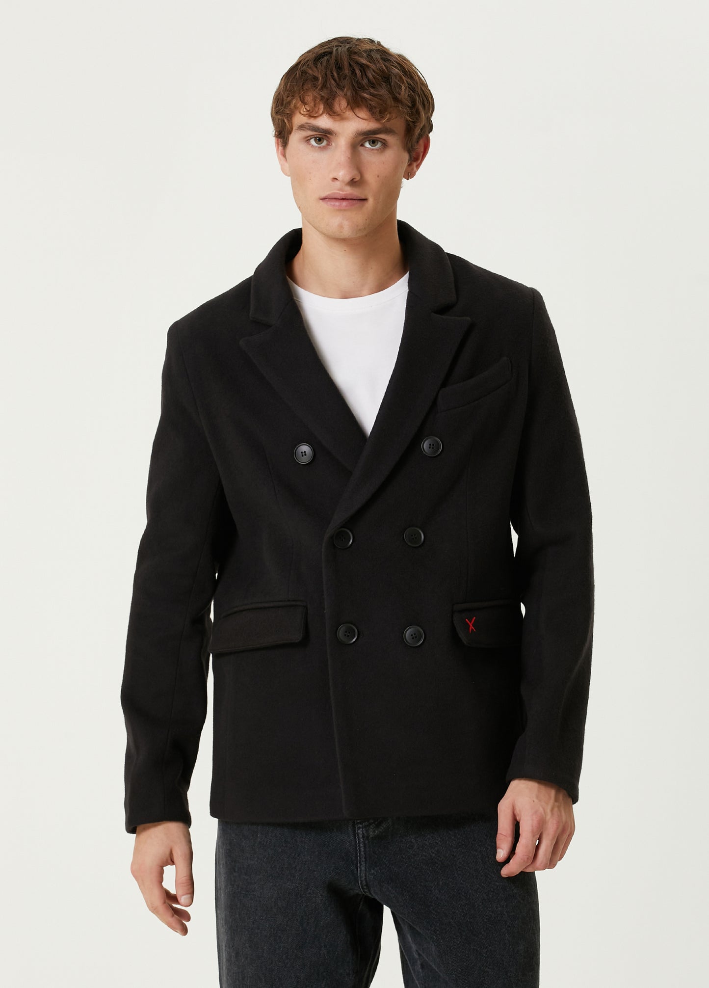 Boomerang Çift Düğmeli Kaban