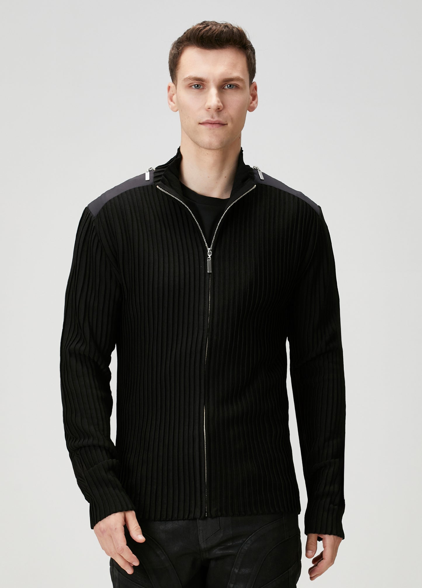 Day to Night in LA Knit Cardigan With Zip Detail