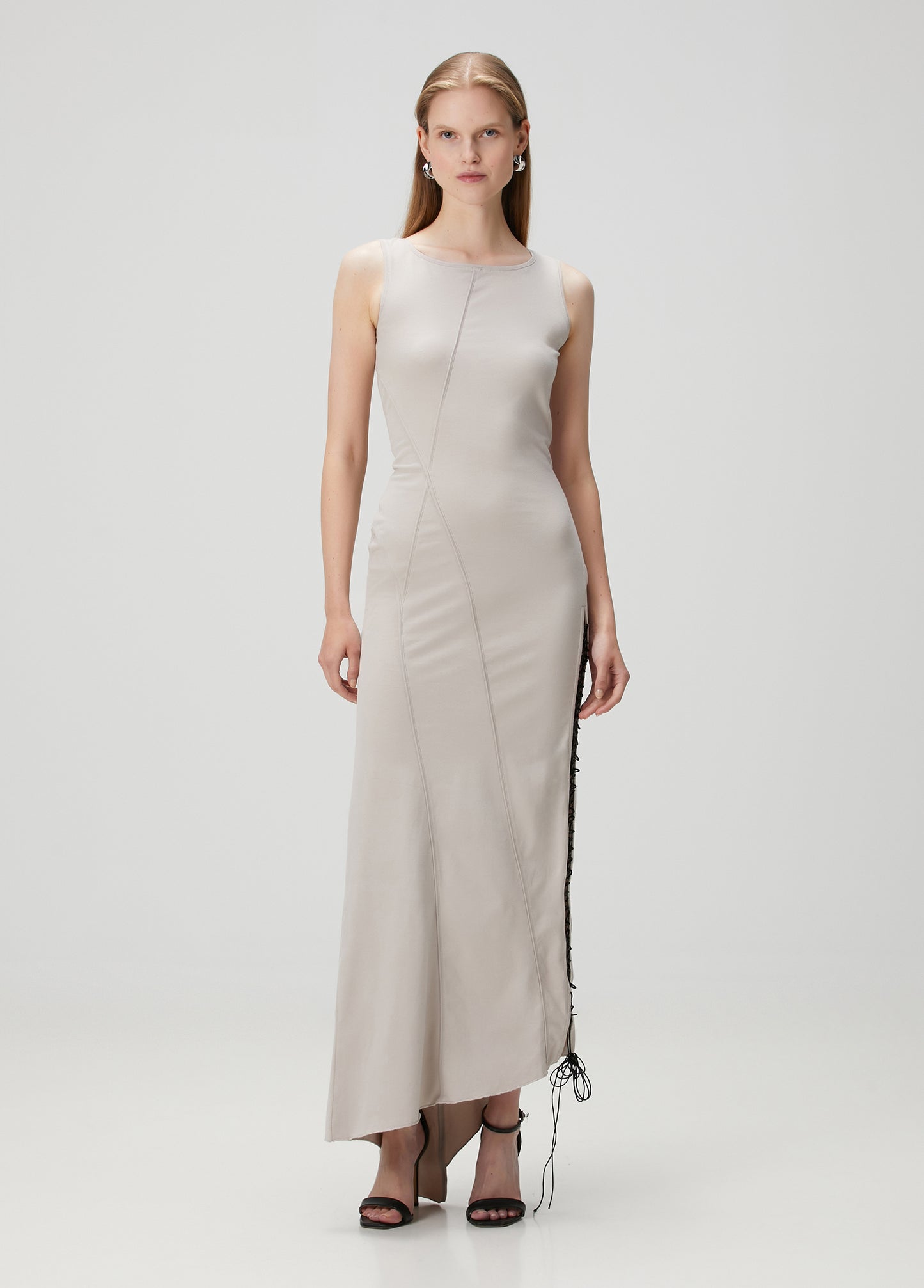 Day to Night in LA Yırtmaç Detaylı Uzun Elbise