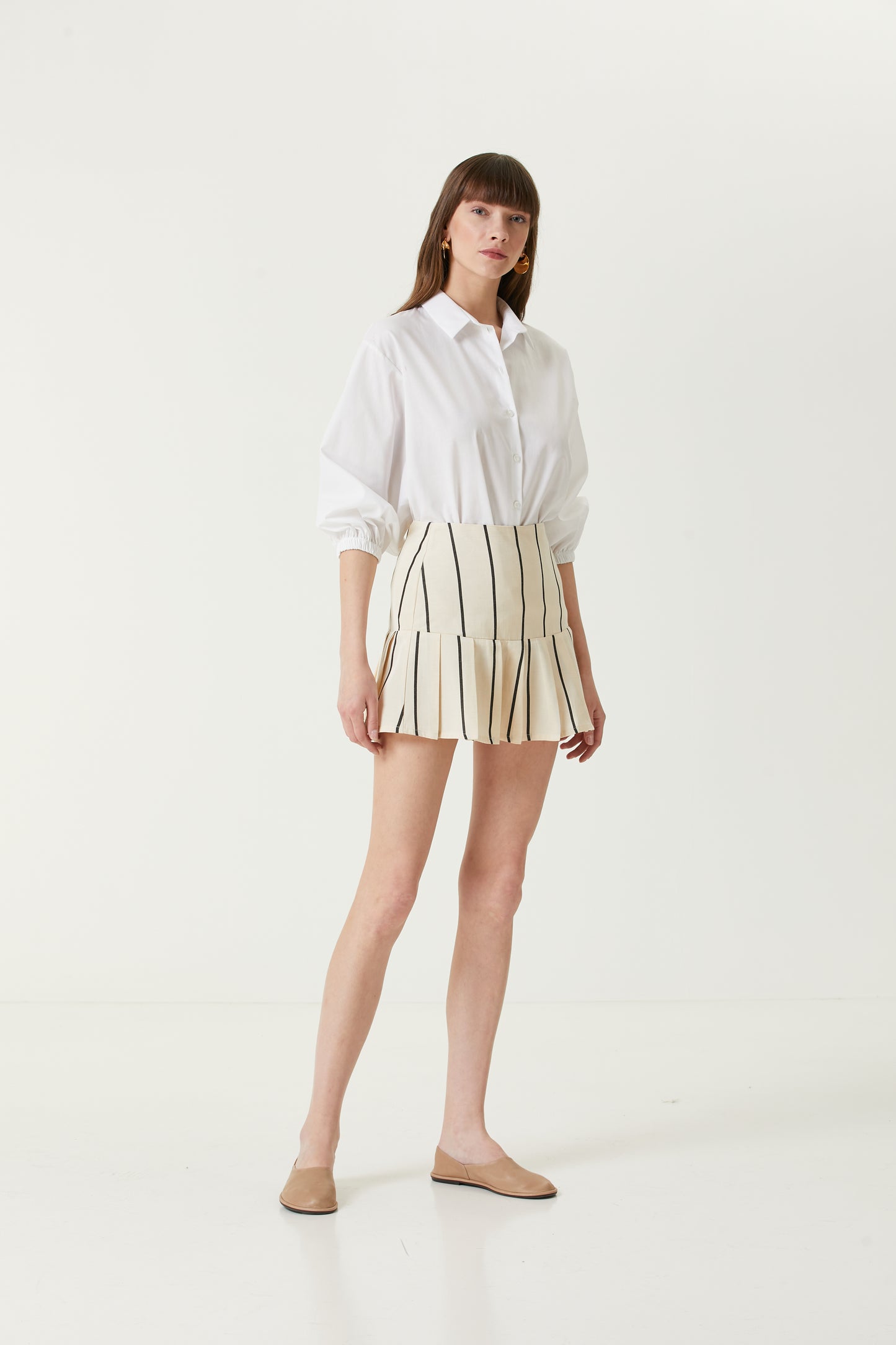Silk &amp; Linen Blend Free Heaven Kutnia Mini Skirt