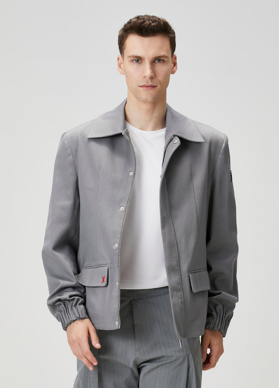Day to Night in LA Gabardin Puffer Ceket