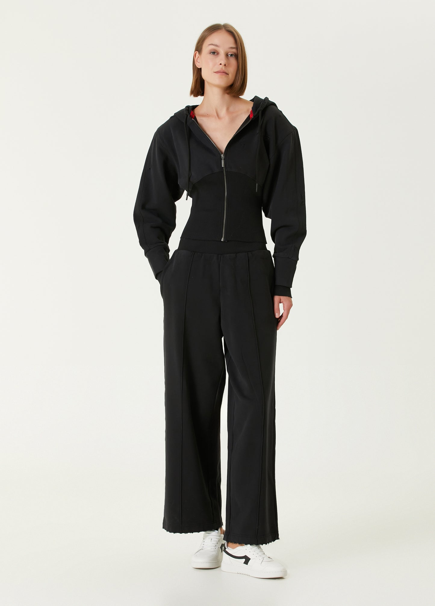 Your *itch Korse Detaylı Fermuarlı Hoodie