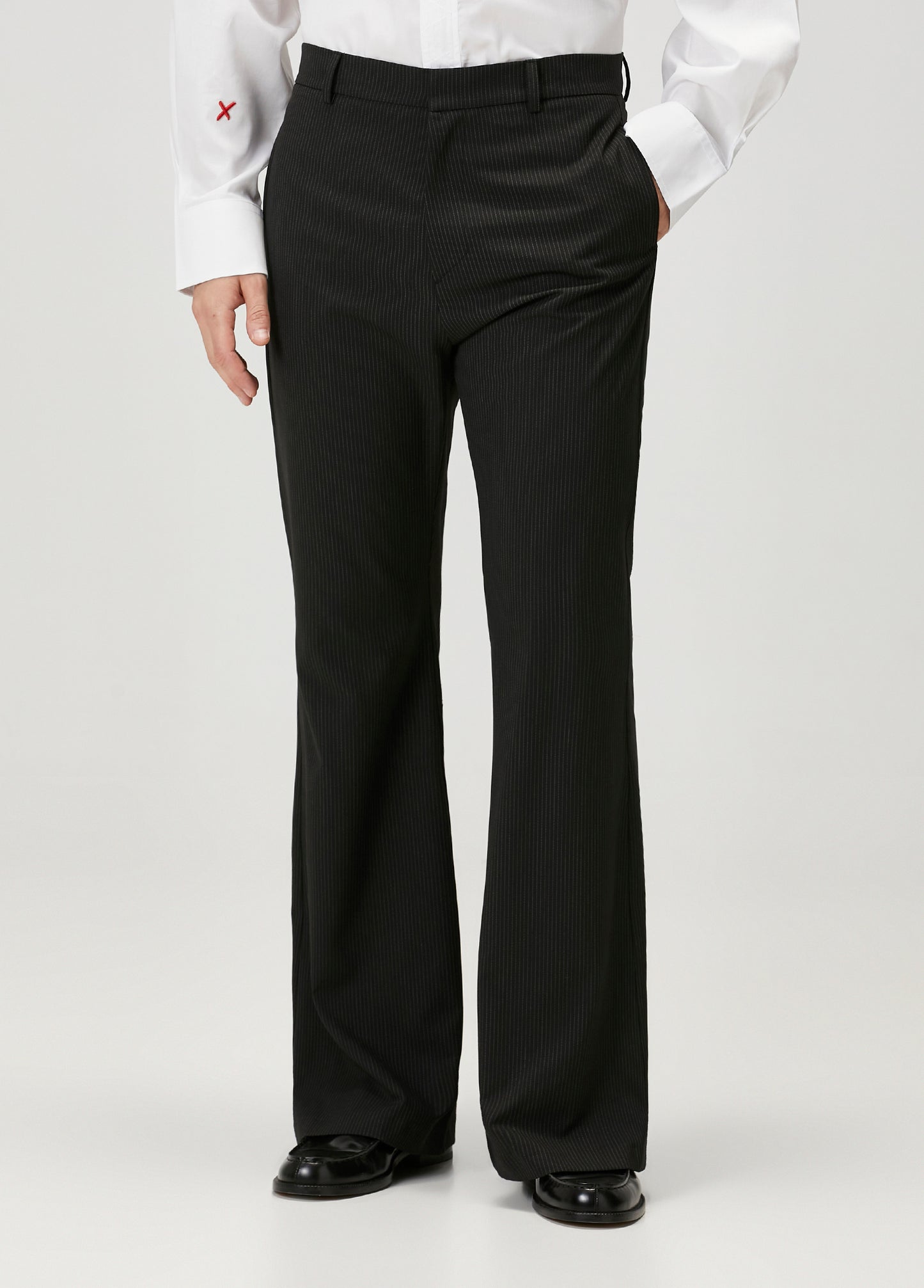 Day to Night in LA Çizgili Dokuma Flare Pantolon