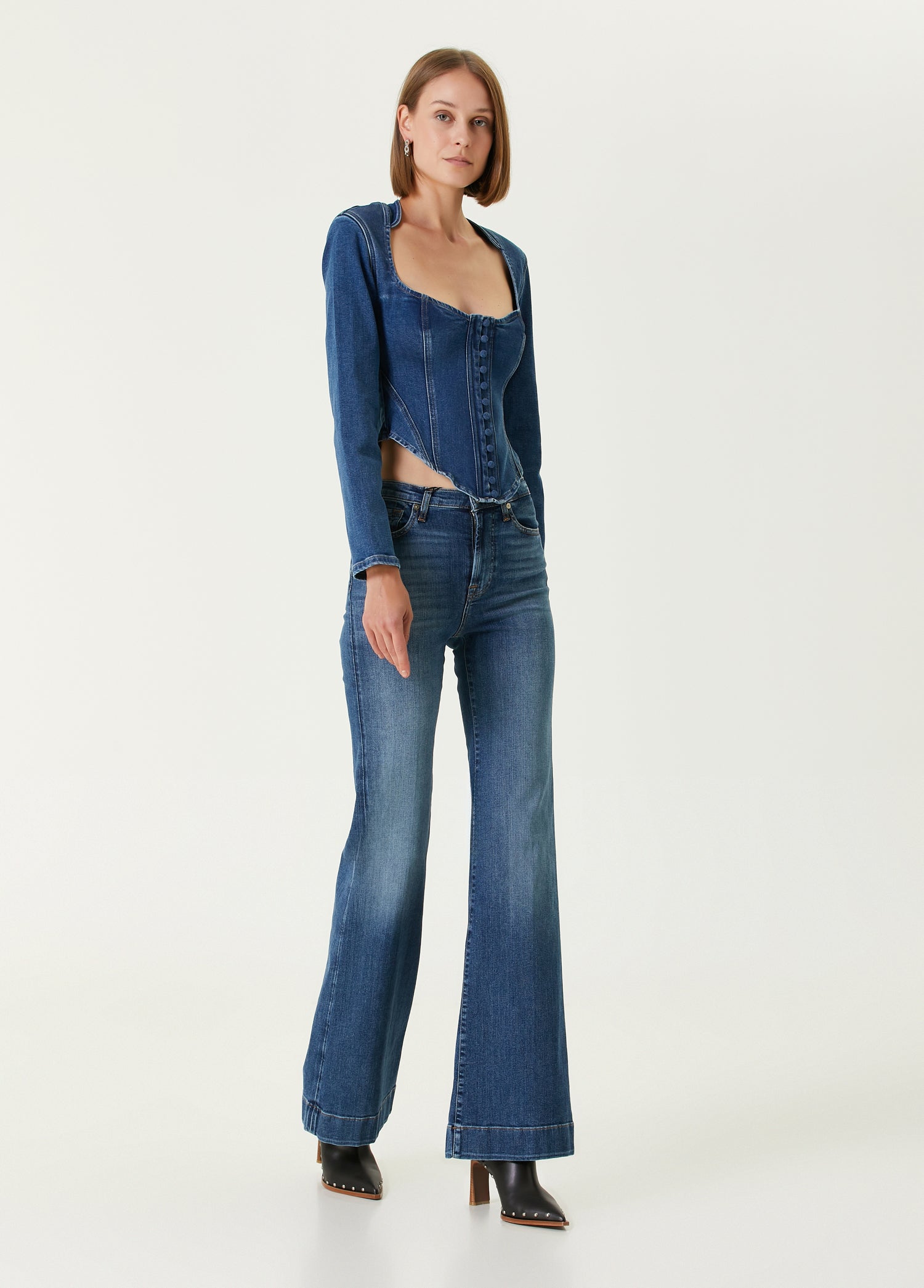 YOUR *ITCH CORSET DENIM TOP