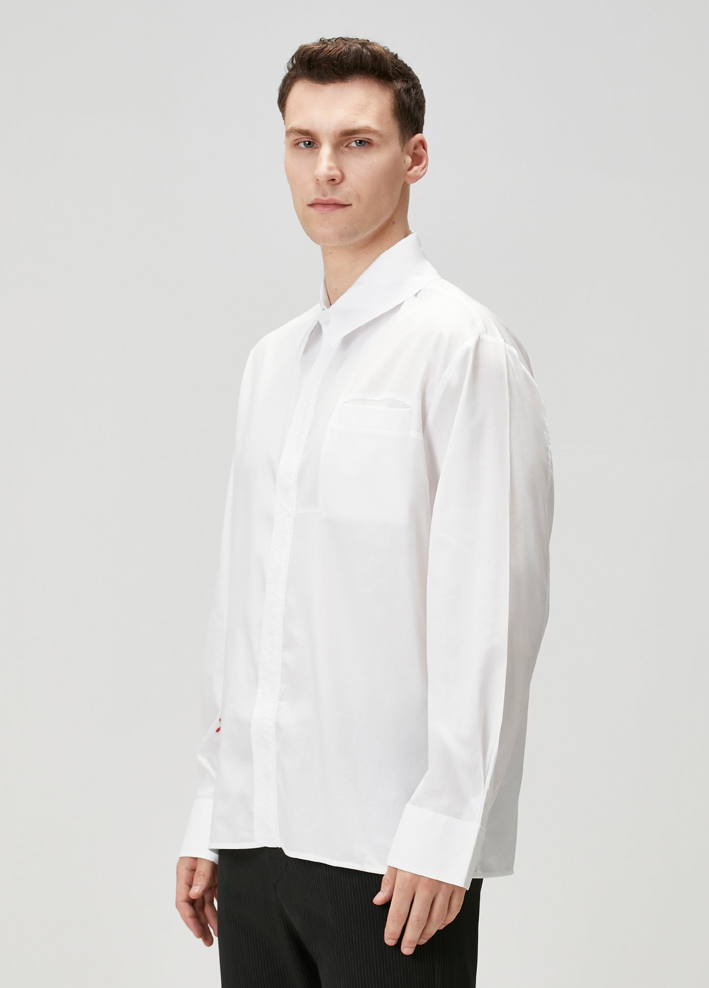 Day to Night in LA Beyaz Çizgili Dokuma Gömlek