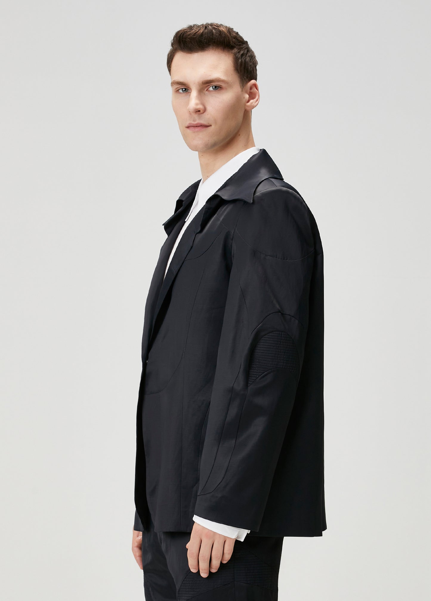 Day to Night in LA Parlak Dokuma Blazer Ceket