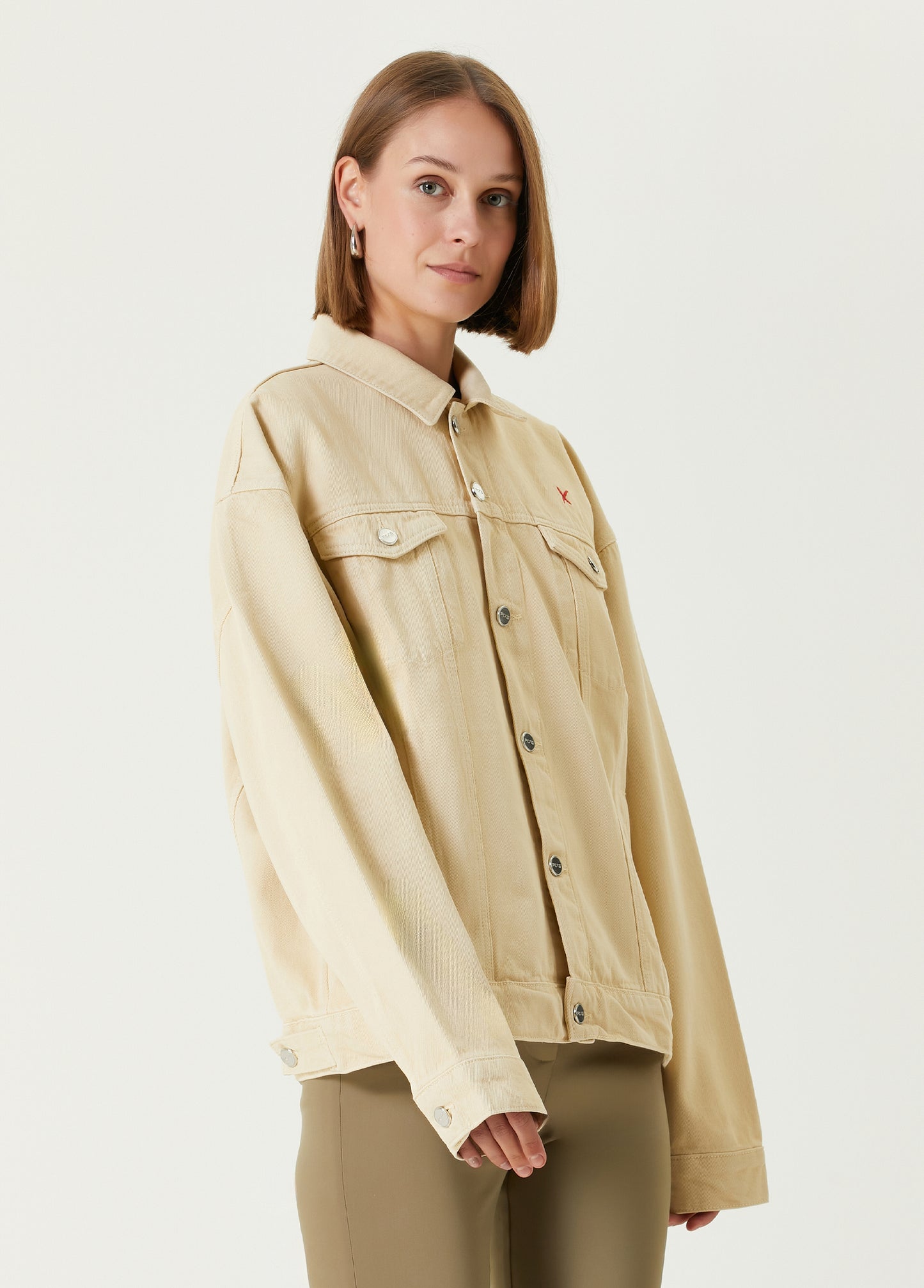 Boomerang Logolu Denim Ceket