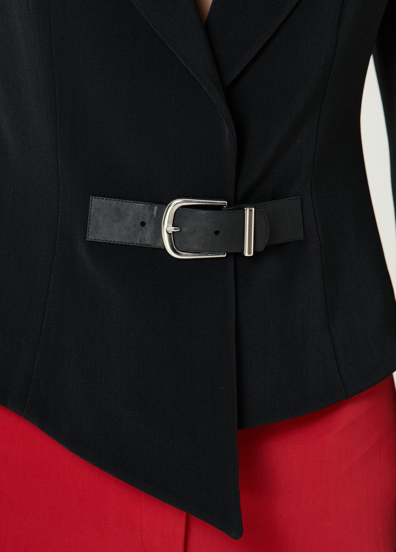 WOOL BLEND YOUR *ITCH FITTED BLAZER JACKET - JET BLACK