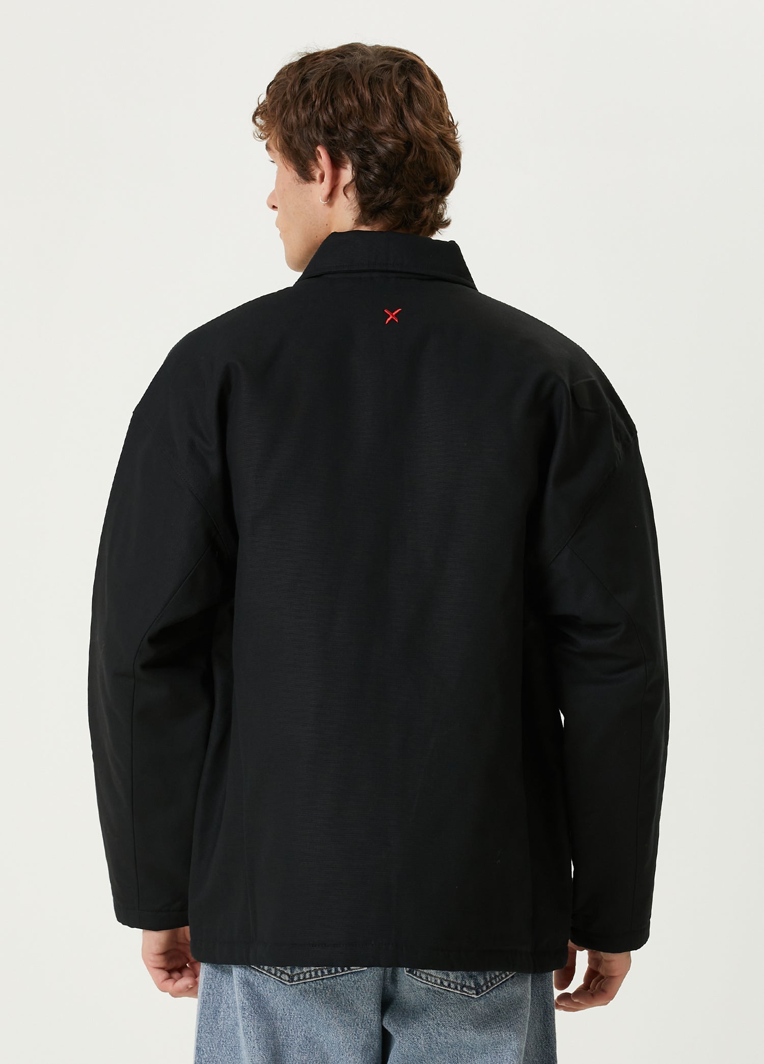 Cotton Men Oversized Puffer Jacket - Black