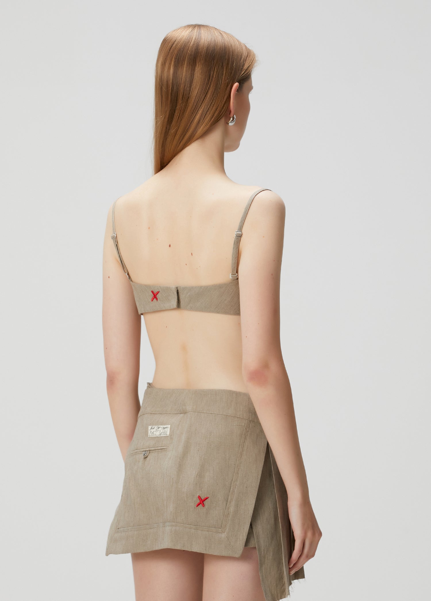 LINEN BRA - MOON ROCK