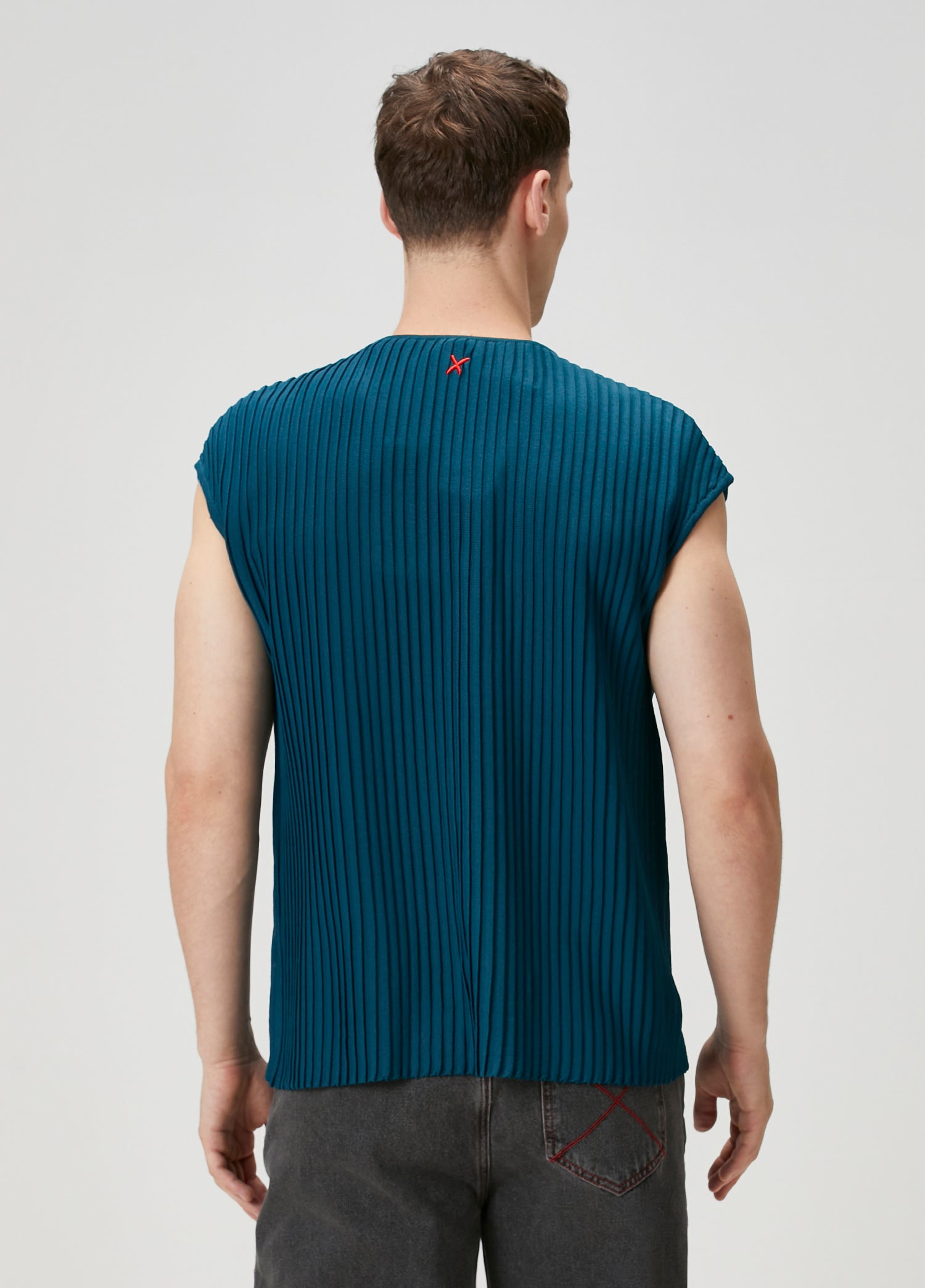 KNITTED VEST - MOROCCAN BLUE