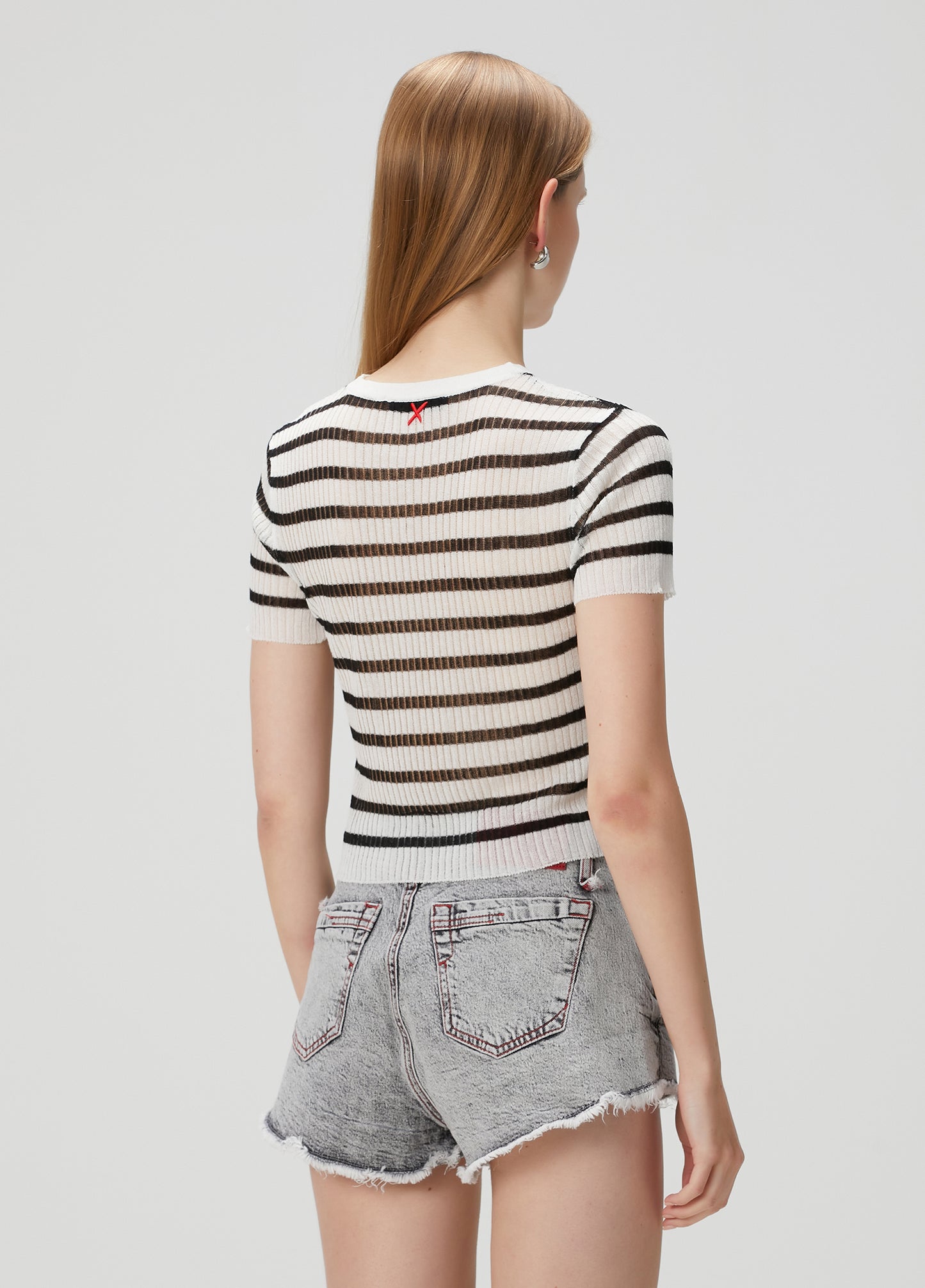 Day to Night in LA Çizgili Kısa Kollu Triko