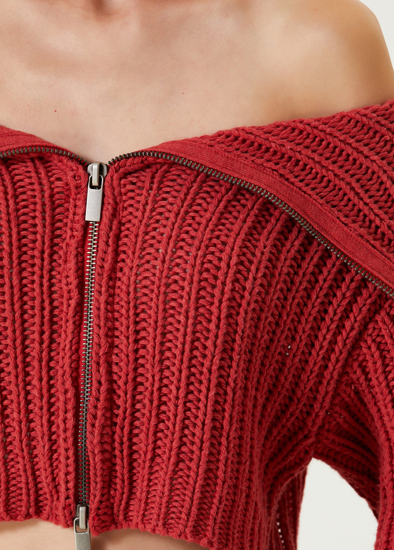 CASHMERE BLEND YOUR *TCH KNIT CROP TOP - SAMBA