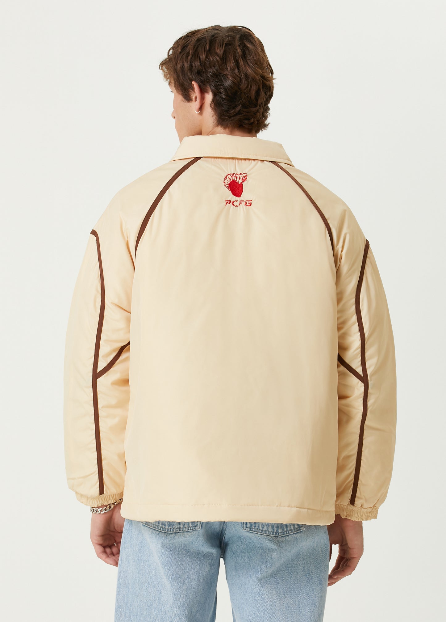 Boomerang Kontrast Şerit Detaylı Oversize Şişme Mont