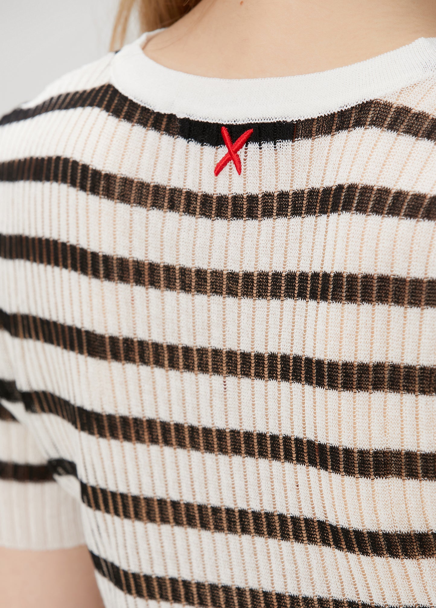 Day to Night in LA Çizgili Kısa Kollu Triko