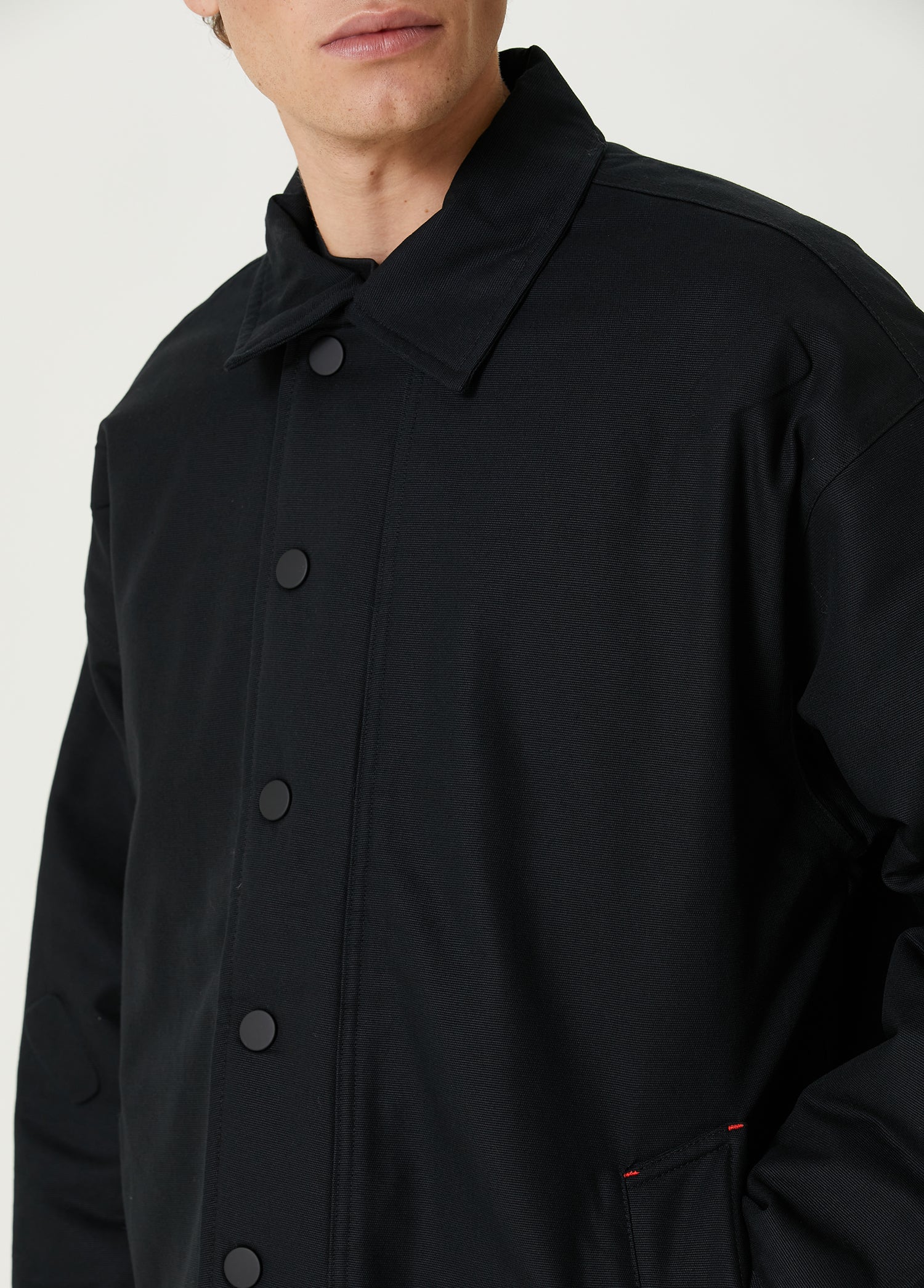 Cotton Men Oversized Puffer Jacket - Black