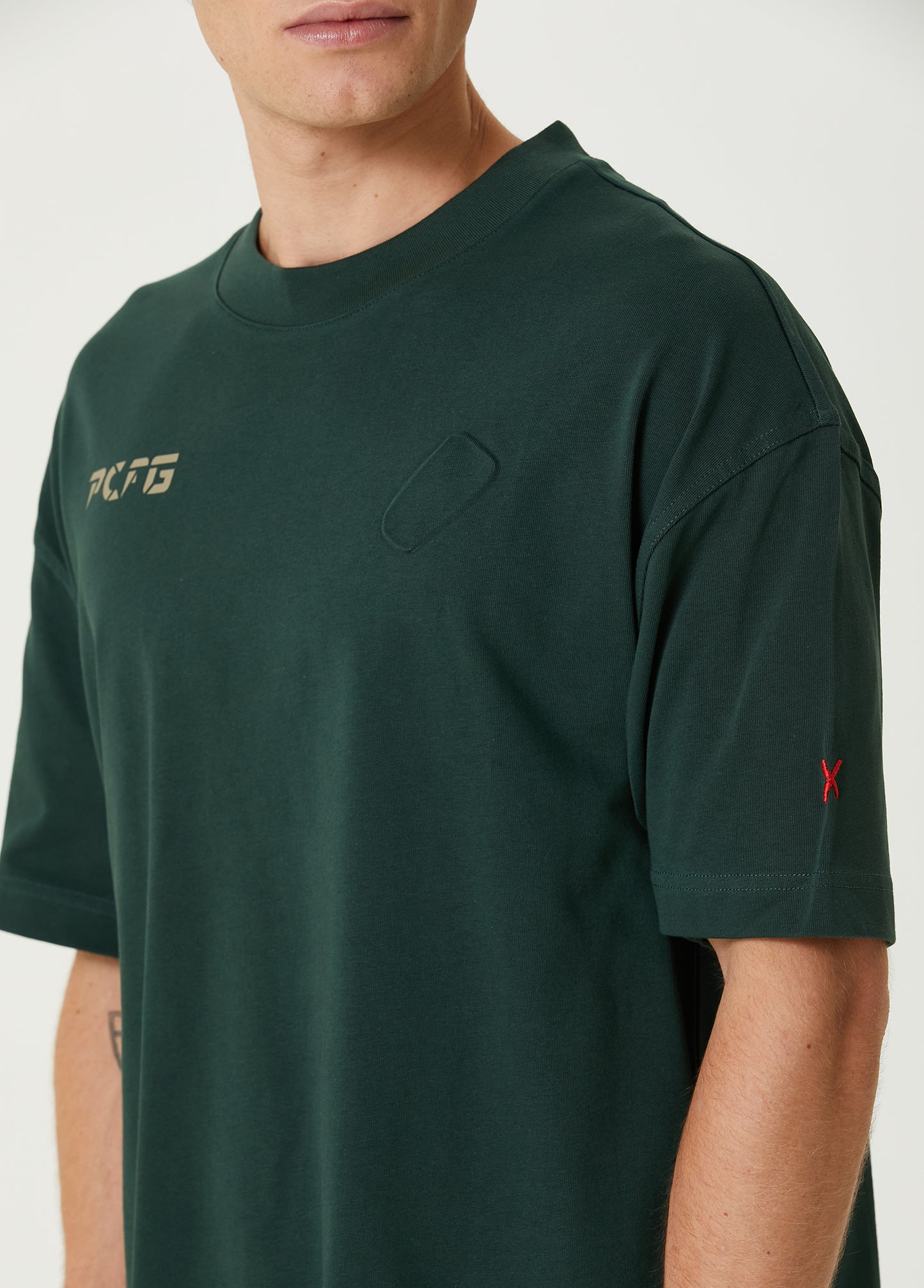 Boomerang Kabartma Detaylı Oversize Tişört