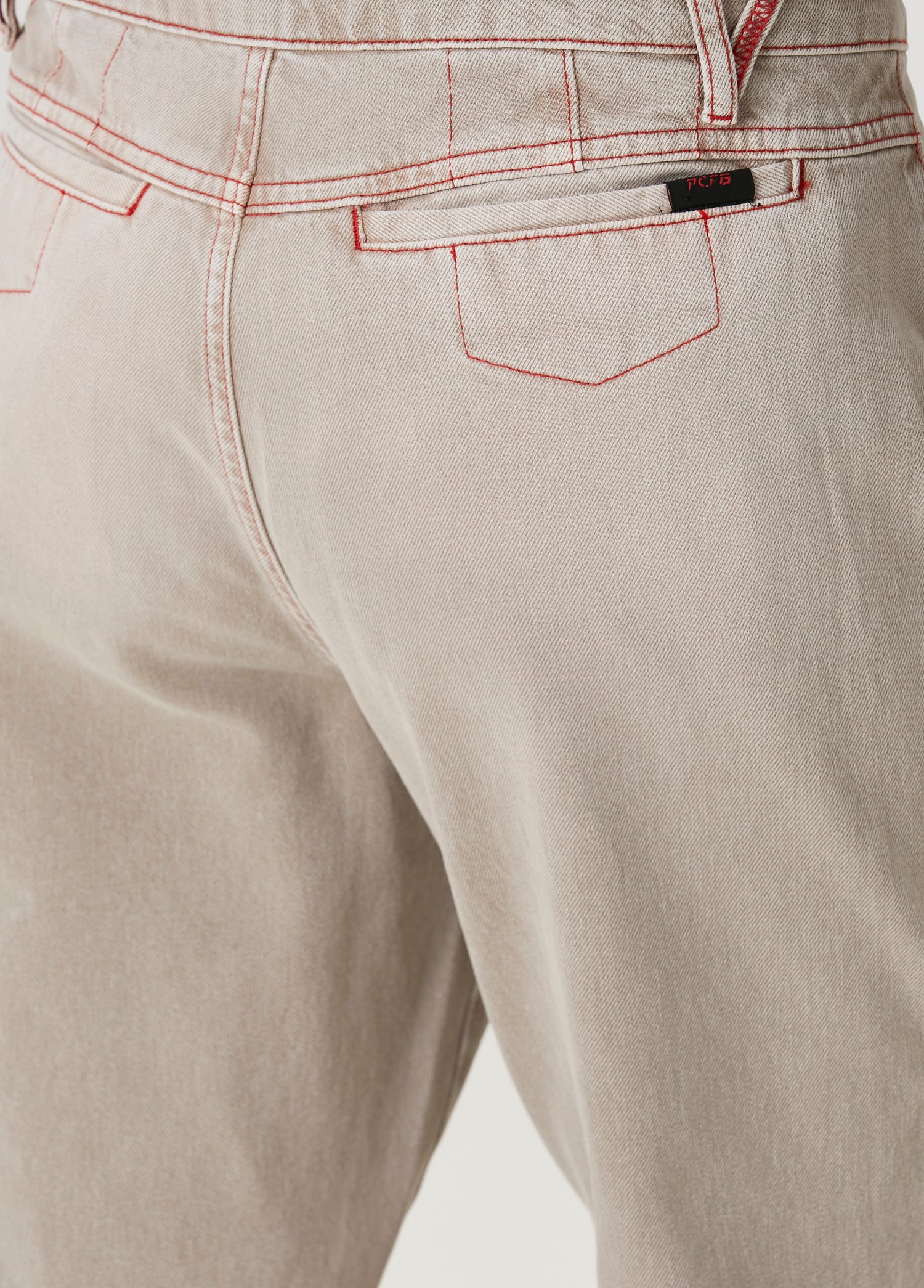 PURE COTTON FADED DENIM PANT - MOON ROCK