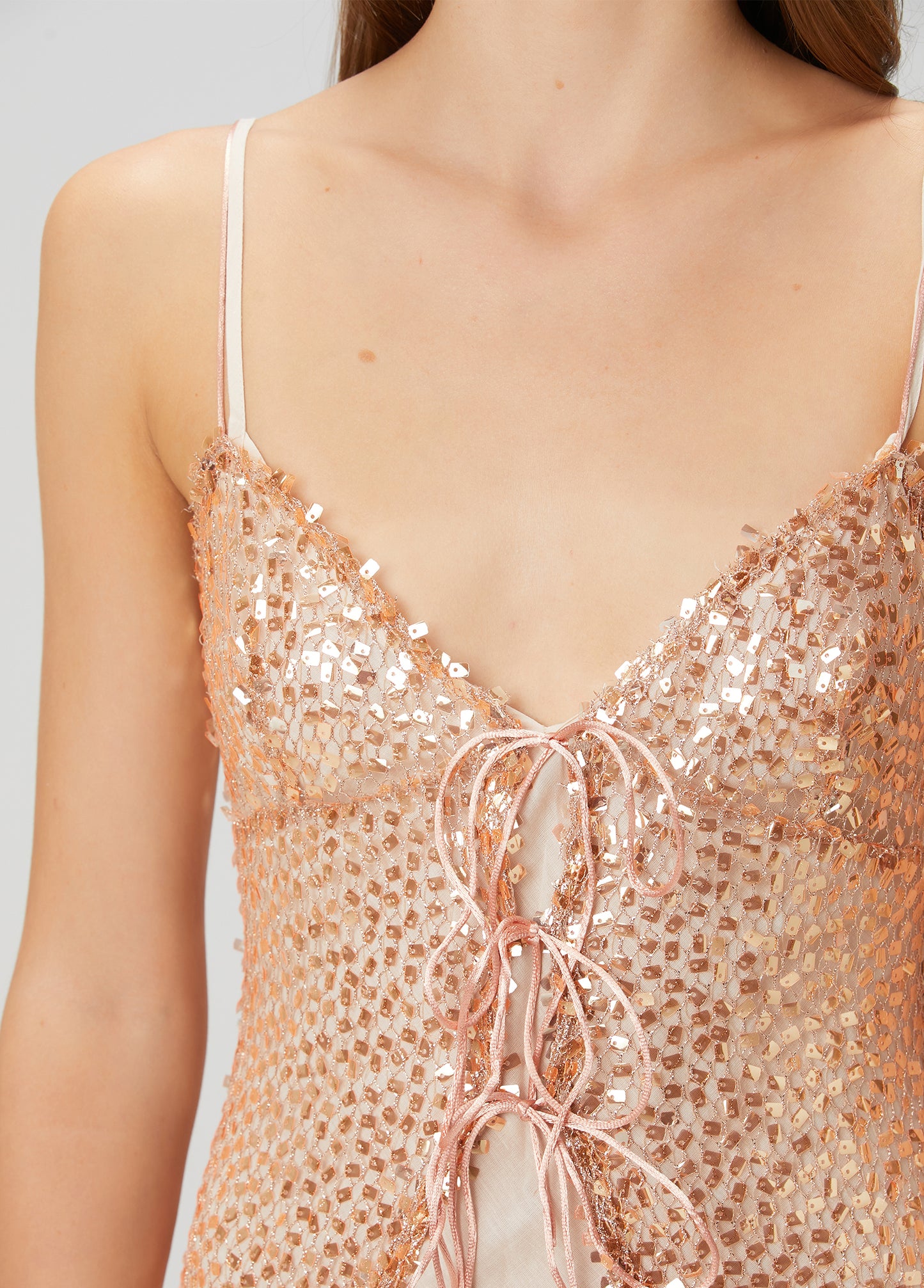 Euphoria Turuncu Taş Detaylı Elbise