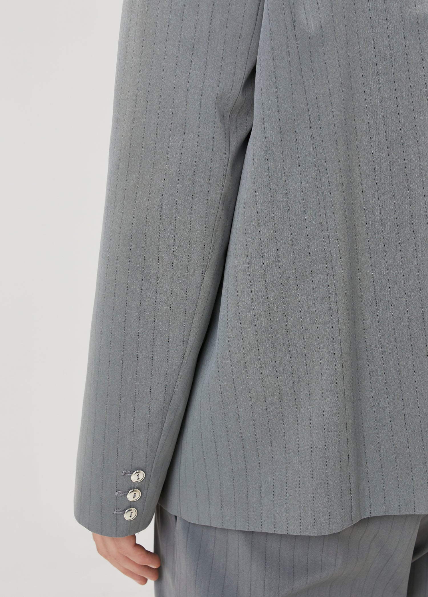 STRIPED WOVEN BLAZER JACKET
