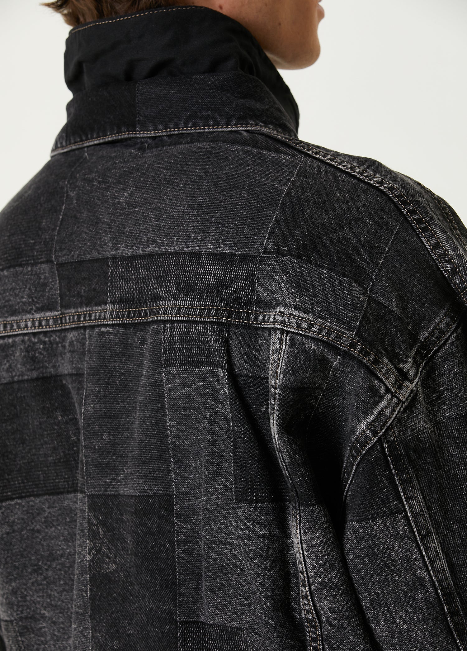 YOUR *ITCH COLORBLOCKED DENIM JACKET - BLACK