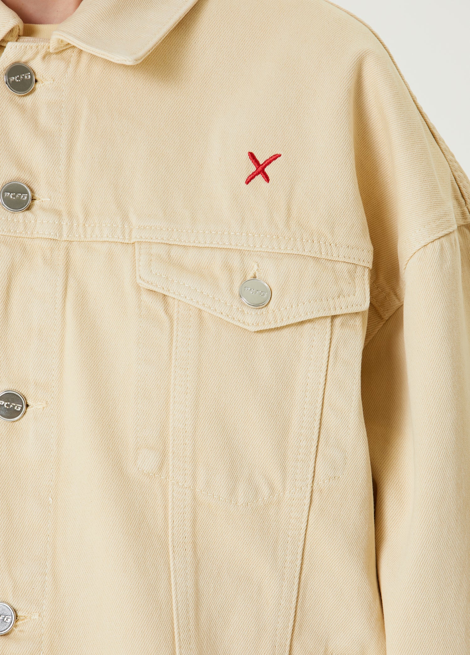 Logo Denim Jacket - Chino Green