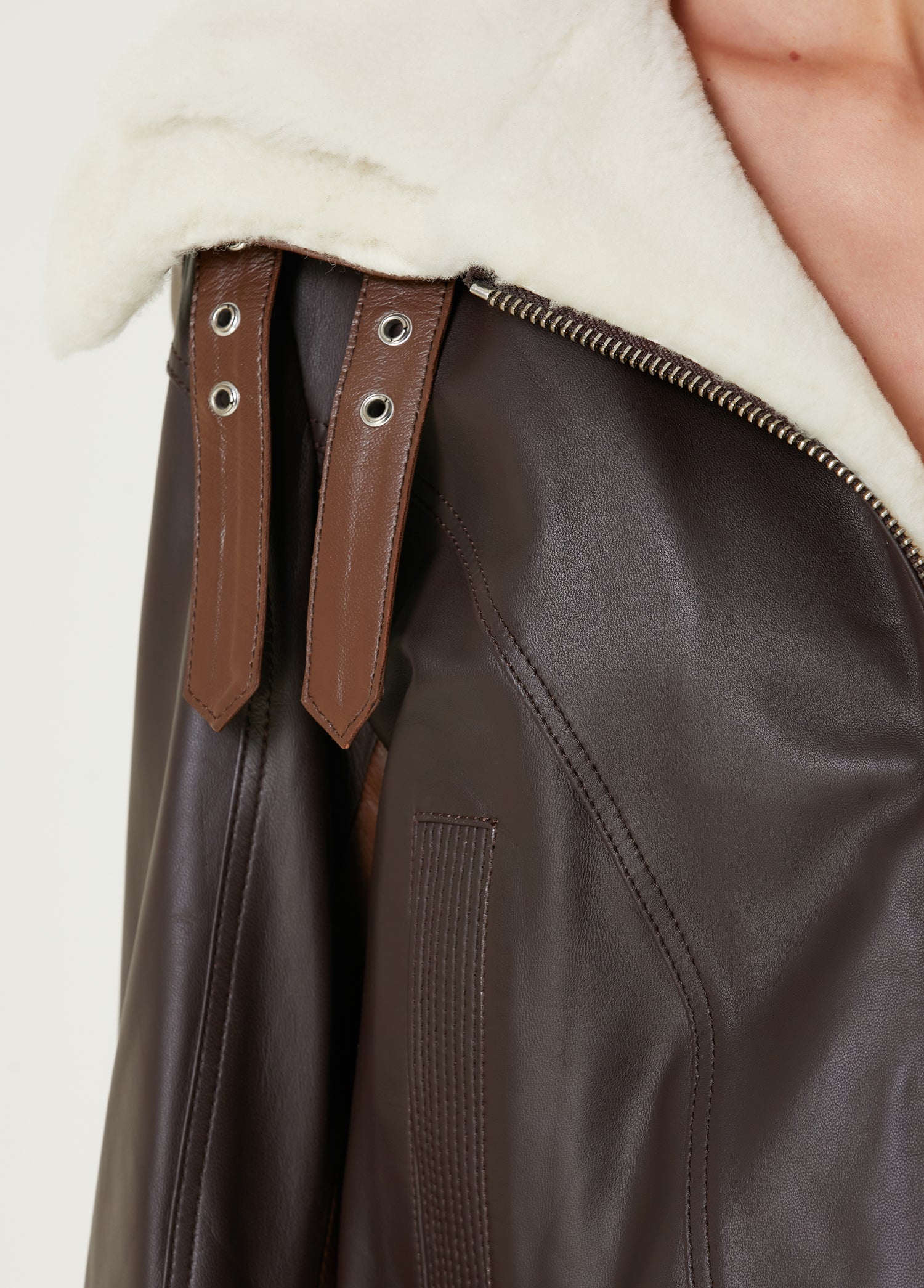 Double Collar Leather Jacket