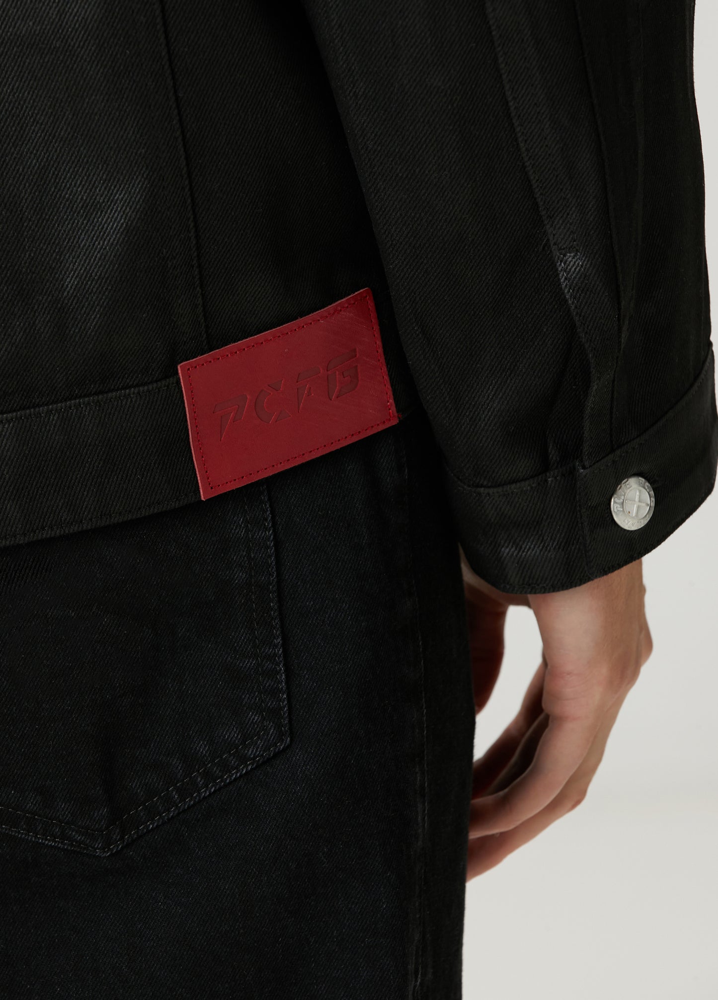 Shiny Coated Denim Jacket