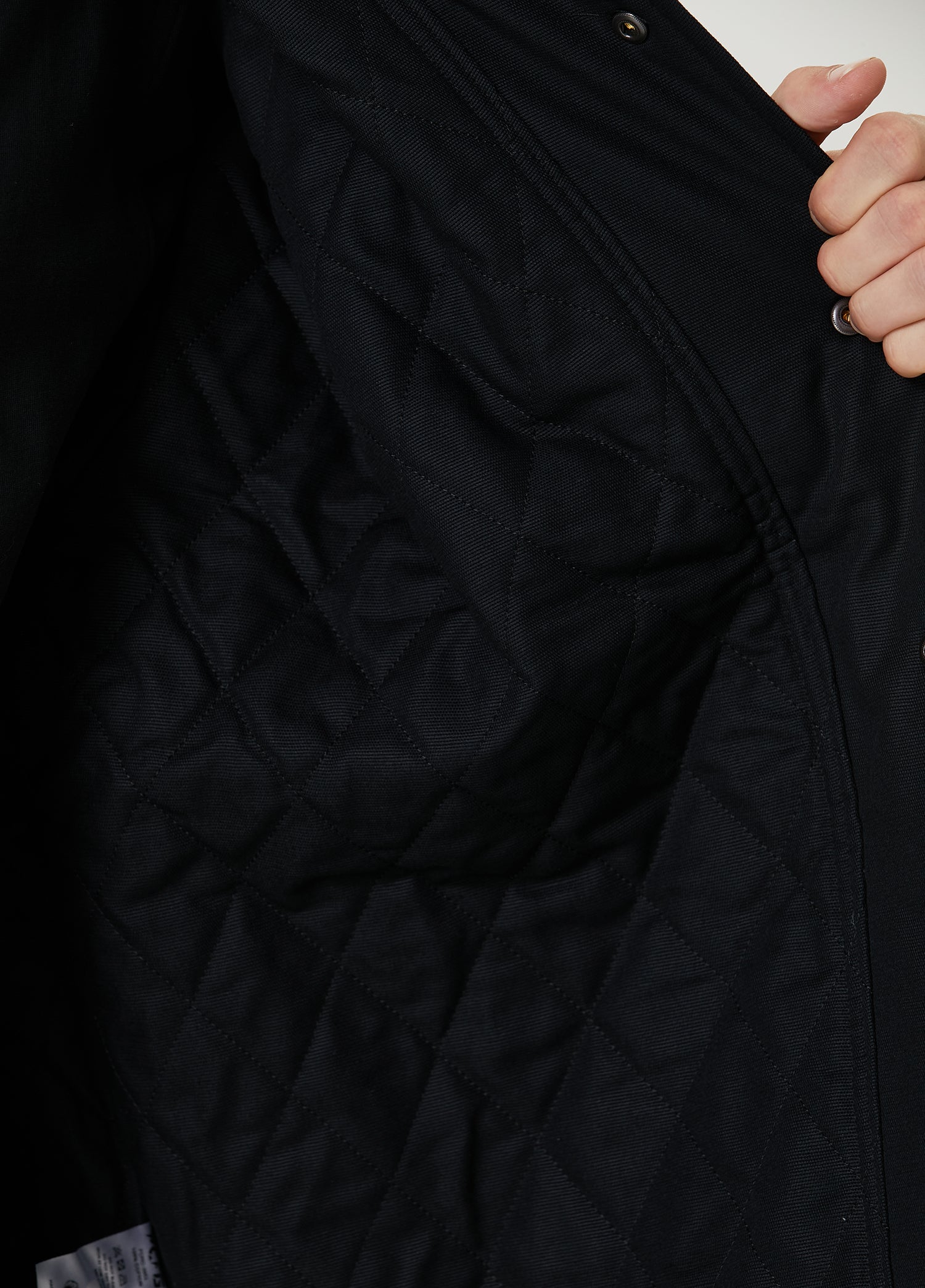 Cotton Men Oversized Puffer Jacket - Black