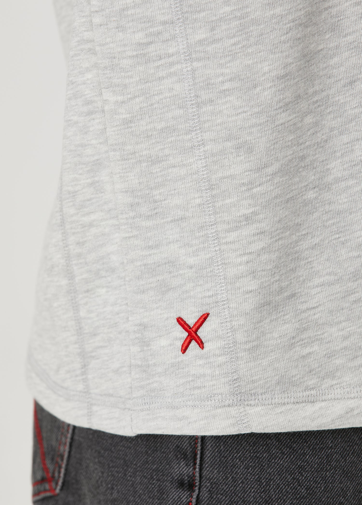 LIGHT GREY SHIRT WITH EMBOSS DETAIL