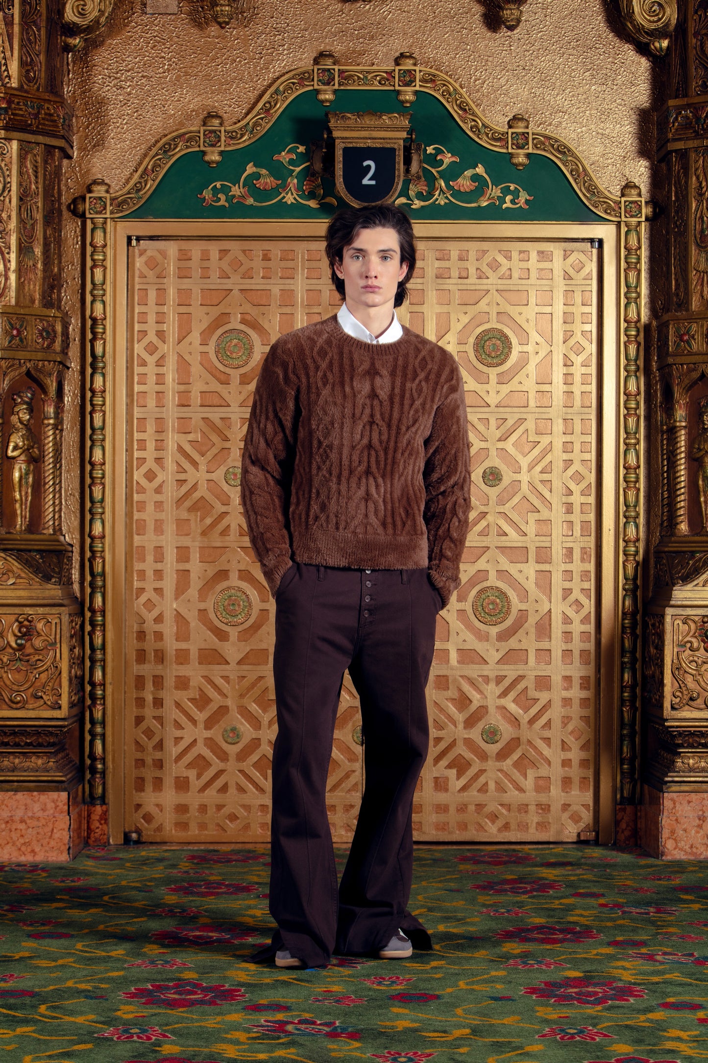 Men's Brown Knit Sweater