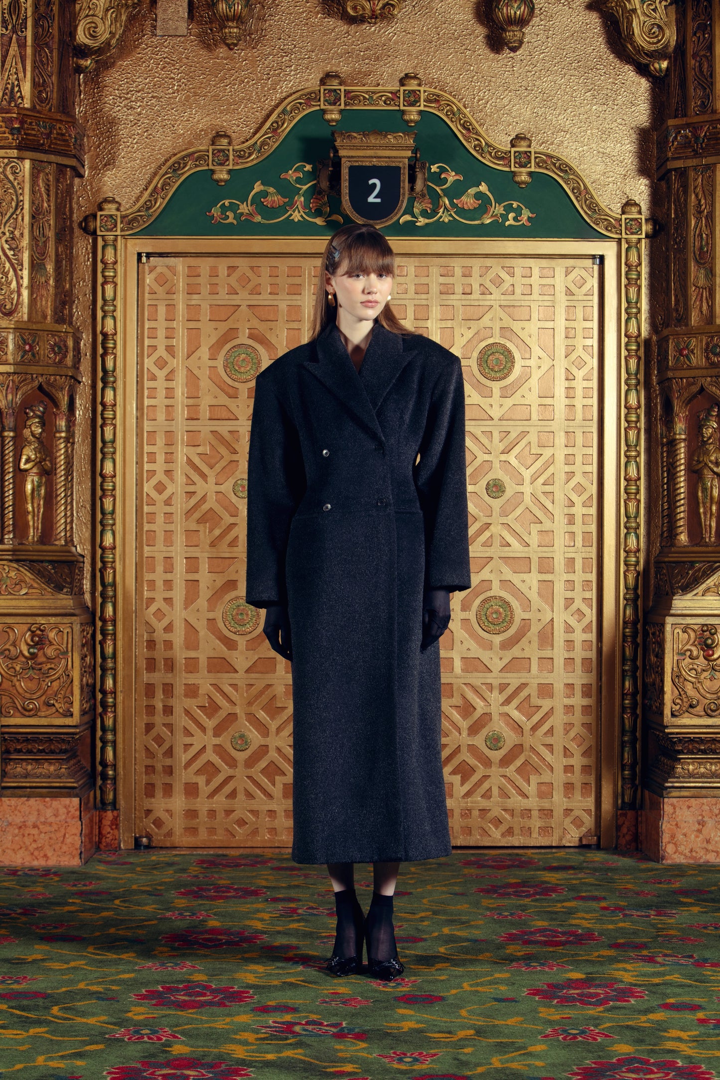 Women's Black Wool Coat