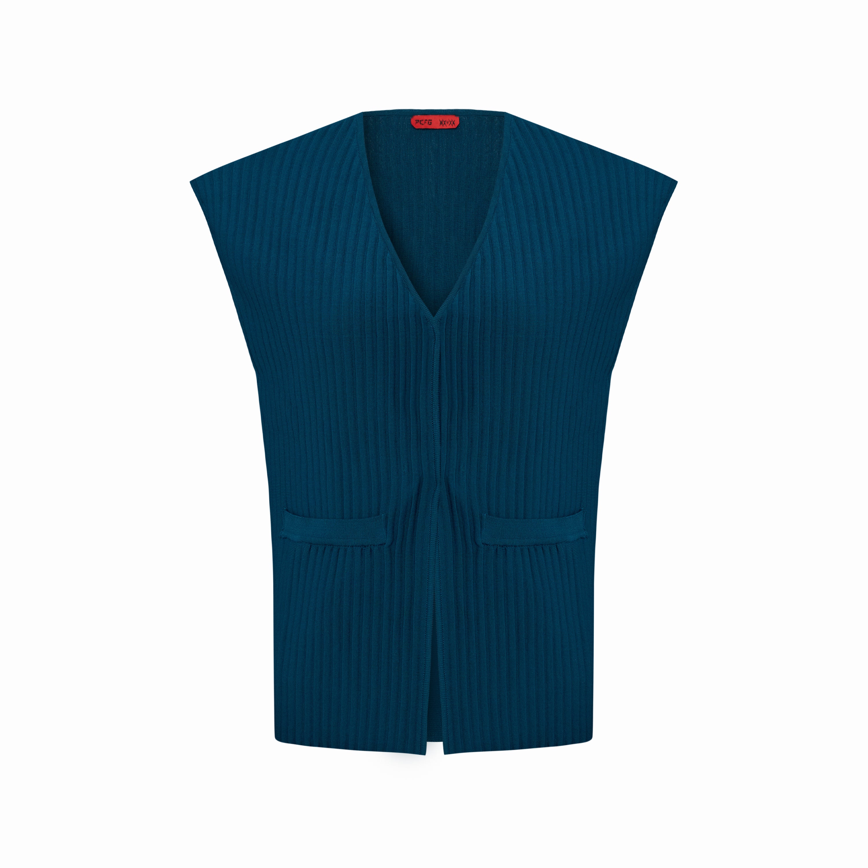 KNITTED VEST - MOROCCAN BLUE